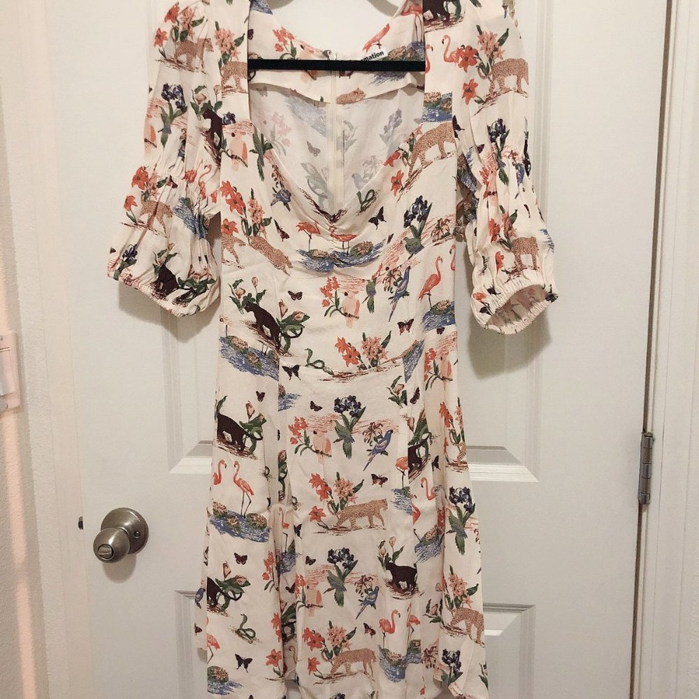 NWOT Reformation Cirrus Dress Rainforest - Picture 3 of 4